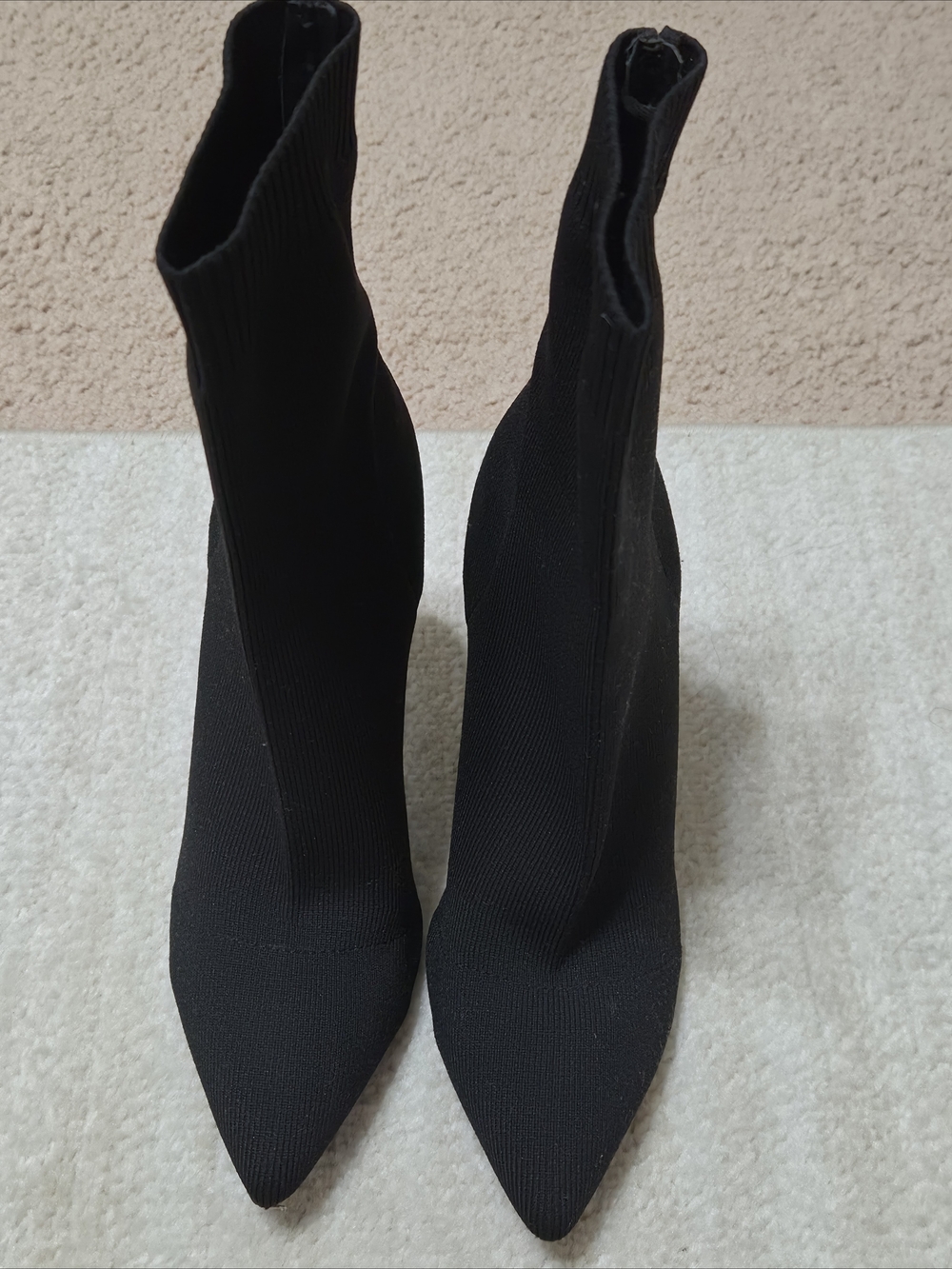 Black Pointed-Toe Ankle Boots